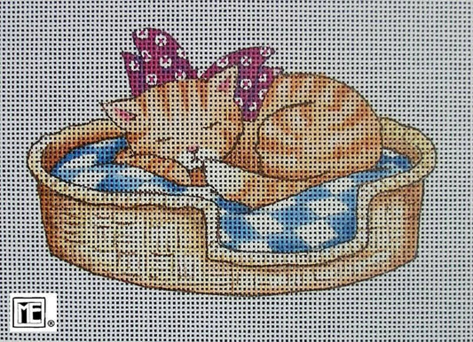 Needlepoint Canvas: Cat Nap