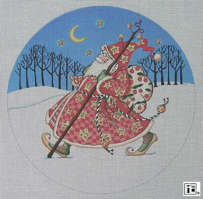 Needlepoint Canvas: Olde World Check with Background