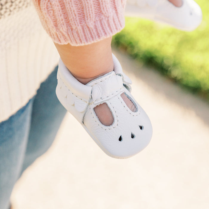 Newborn Bright White Mary Jane Baby Shoe Mary Jane Newborn