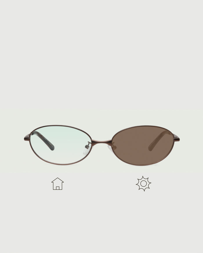 Portobello Adaptive::Nia Eyeglasses Oval Brown metal front