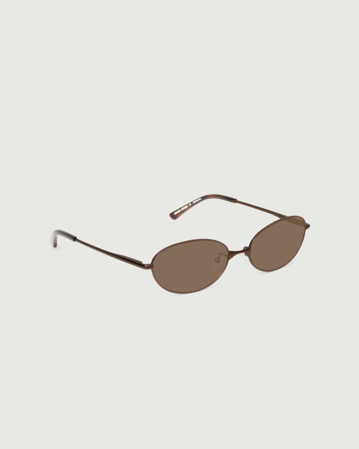 Portobello Adaptive::Nia Eyeglasses Oval Brown metal front diagonal