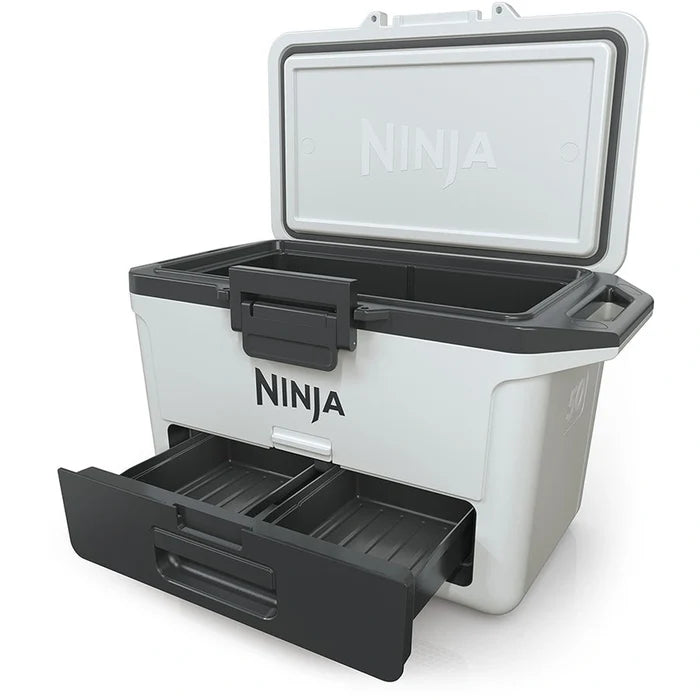 Ninja FrostVault 50QT 47L Hard Cooler with Dry Zone – Cloud White | FB151UKWH Ninja Drinks Cooler Euronics Ireland