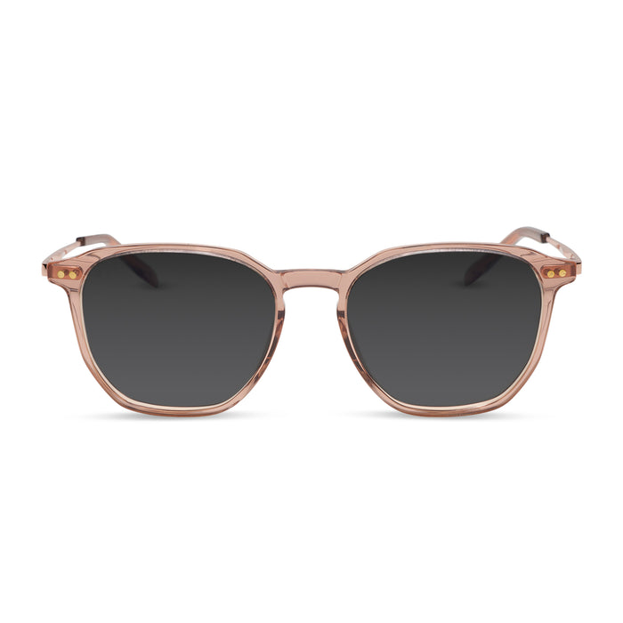 diff eyewear featuring the noel round prescription sunglasses with a  brown café ole frame front view