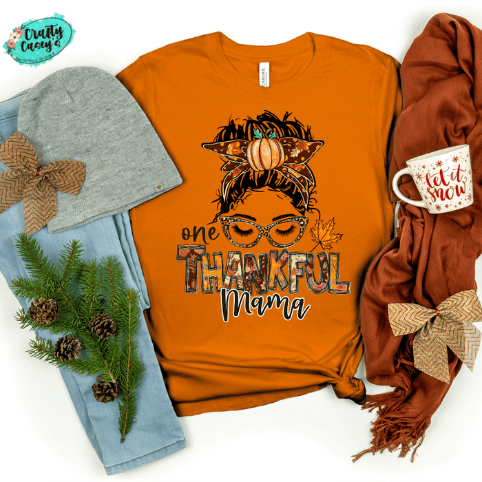 One Thankful Mama- Mom Skull Tee -T-shirt