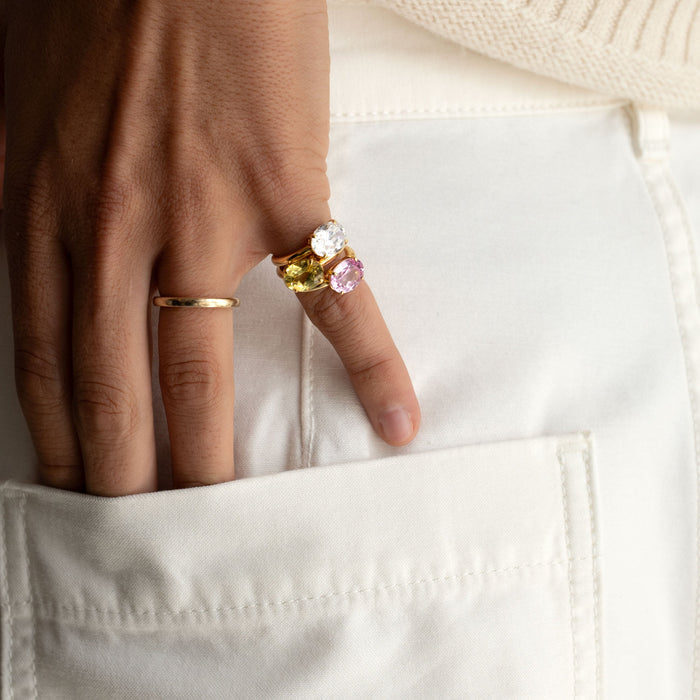 Oval Pinky Ring Rosé