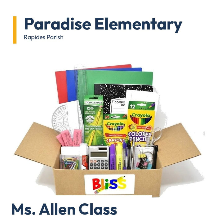 Paradise Elementary Ms. Allen Class School Supply Kit