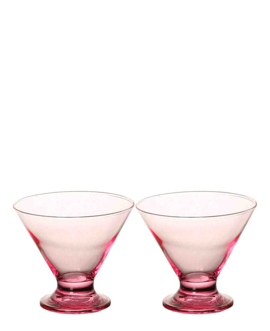 Pasabahce 2 Piece Macaron Dessert Bowl - Pink