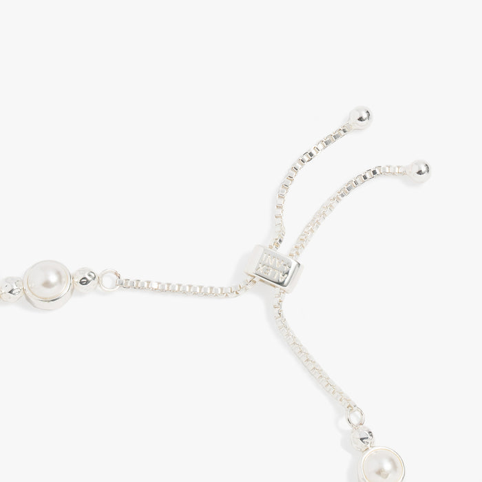 Pearl Bolo Beaded Bracelet