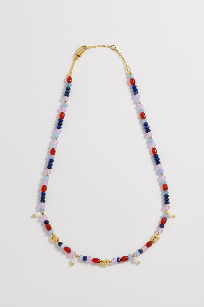 Pearl Gemstone Shell Necklace
