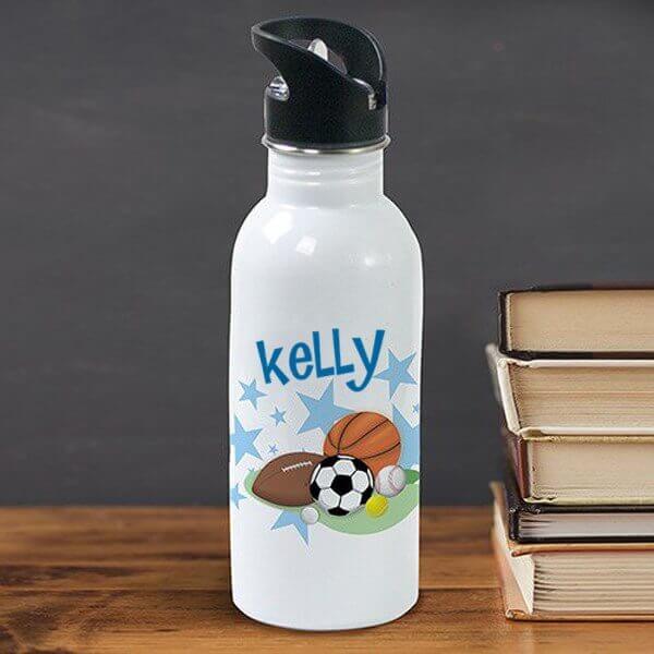 Bliss EDU Personalized Sports Fan Water Bottle