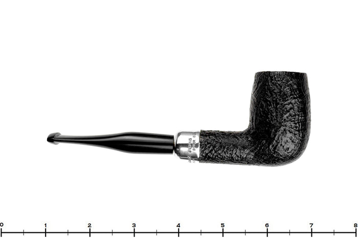 Blue Room Briars is proud to present this Peterson C.A.P.S. 2002 Pipe Of The Year Sandblast Tall Billiard with Silver and Military Mount Estate Pipe
