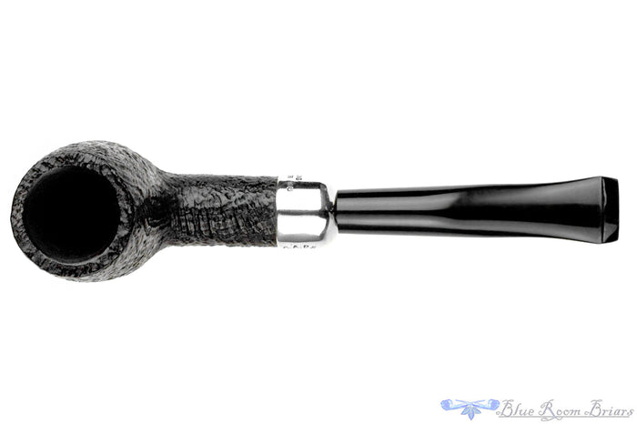 Blue Room Briars is proud to present this Peterson C.A.P.S. 2002 Pipe Of The Year Sandblast Tall Billiard with Silver and Military Mount Estate Pipe