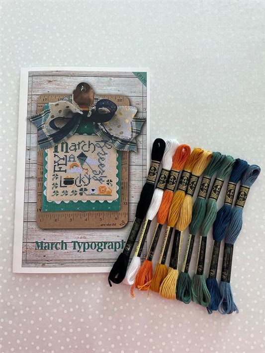 Pine Mountain Designs- March Typography and Floss