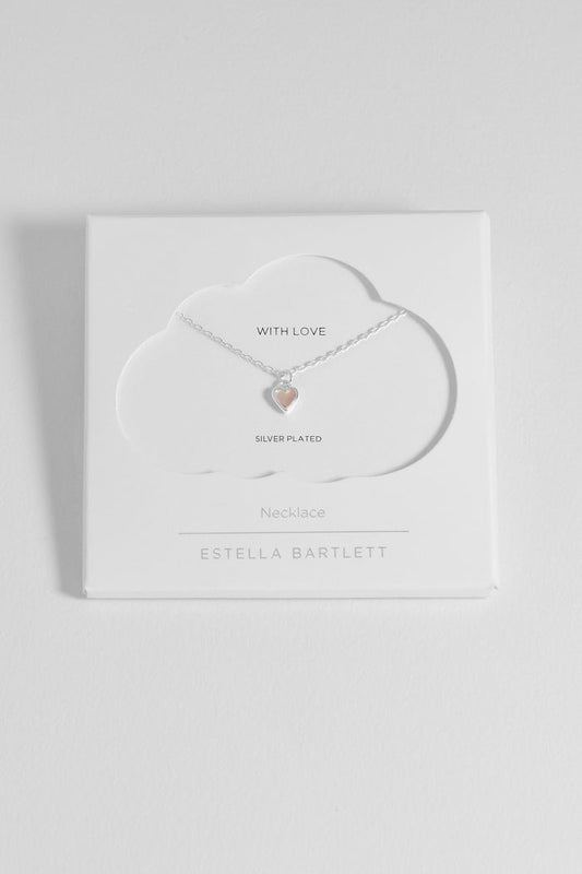 Pink Pearl Heart Necklace