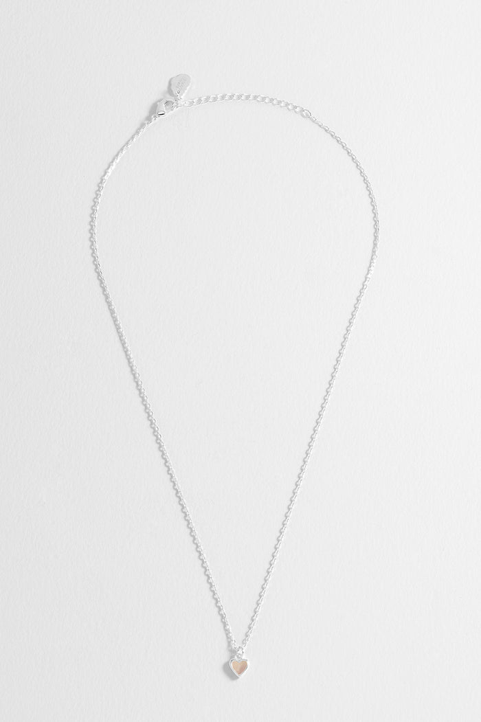Pink Pearl Heart Necklace