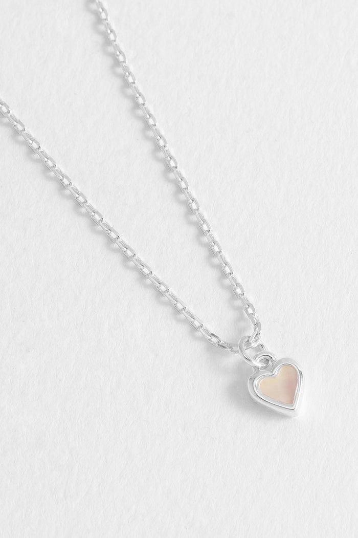 Pink Pearl Heart Necklace