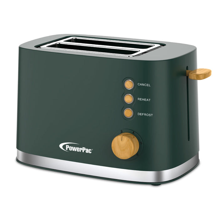 PowerPac 2 Slice Bread Toaster with Auto POP UP (PPT05) Green
