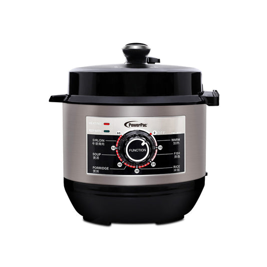 PowerPac 6.0L Electric Pressure Cooker, 7 Safety Features & Multi Preset Functions (PPC622)
