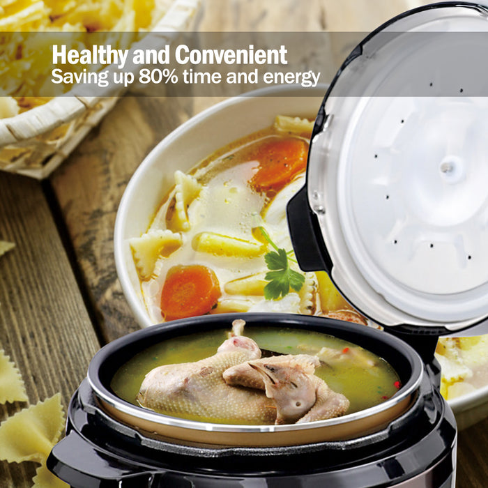 PowerPac 6.0L Electric Pressure Cooker, 7 Safety Features & Multi Preset Functions (PPC622)