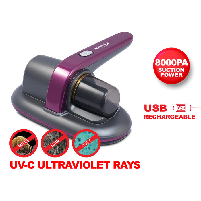 PowerPac Cordless Dust Mite Vacuum Cleaner UV Anti-Dust mite Mattress Bed Sofa Handheld House (PPV1023)