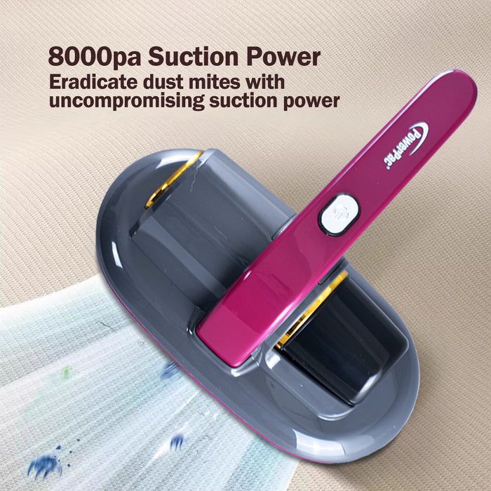 PowerPac Cordless Dust Mite Vacuum Cleaner UV Anti-Dust mite Mattress Bed Sofa Handheld House (PPV1023)