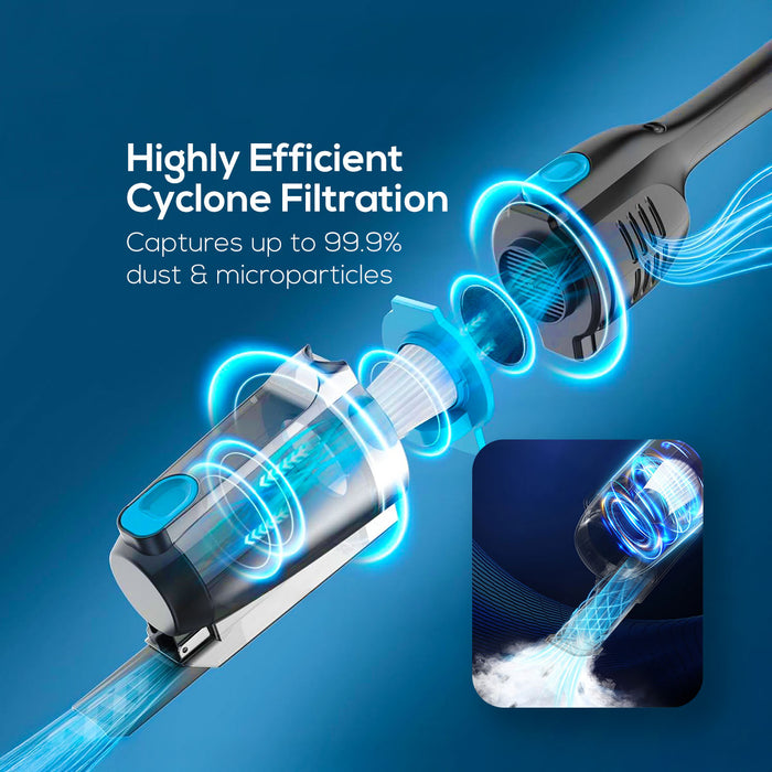 PowerPac Handheld vacuum cleaner, Stick Vacuum Cleaner, Bagless Vacuum Cleaner with HEPA filter 600 Watts (PPV600A)