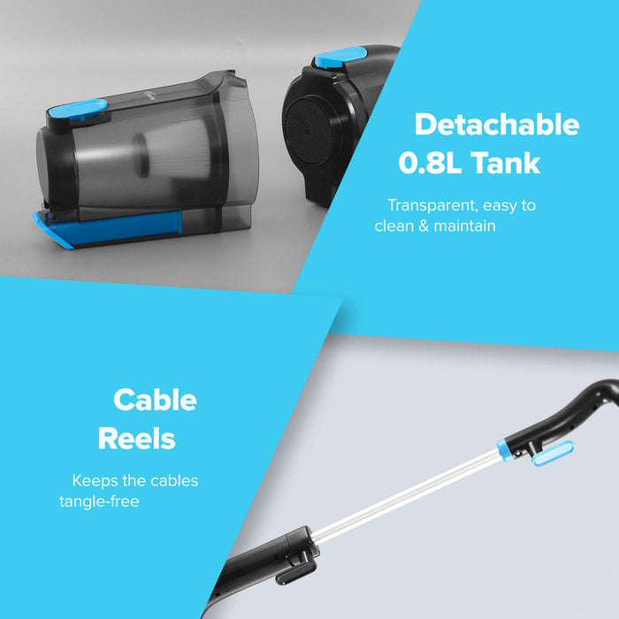 PowerPac Handheld vacuum cleaner, Stick Vacuum Cleaner, Bagless Vacuum Cleaner with HEPA filter 600 Watts (PPV600A)
