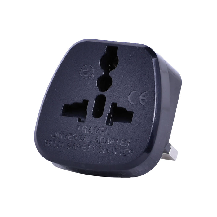 PowerPac Multi Adapter with 3-Pin Plug – Multi Sockets, Travel Adapter, PT13BK