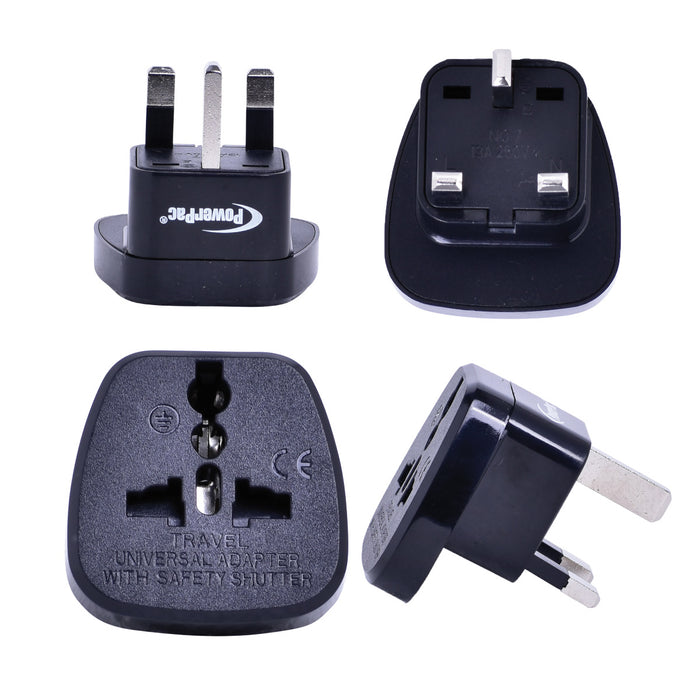 PowerPac Multi Adapter with 3-Pin Plug – Multi Sockets, Travel Adapter, PT13BK
