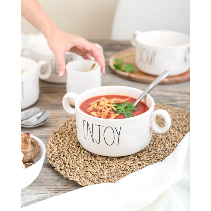 Rae Dunn Artisan Soup Bowls, Set of 4