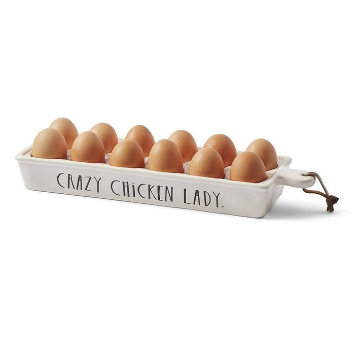 RAE DUNN CLAY - STEM PRINT EGG TRAY