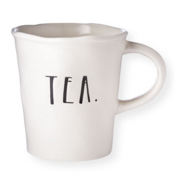 Rae Dunn Stem Print Cafe Mug - "Tea"