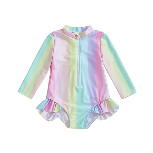 RAINBOW Striped Swimsuit