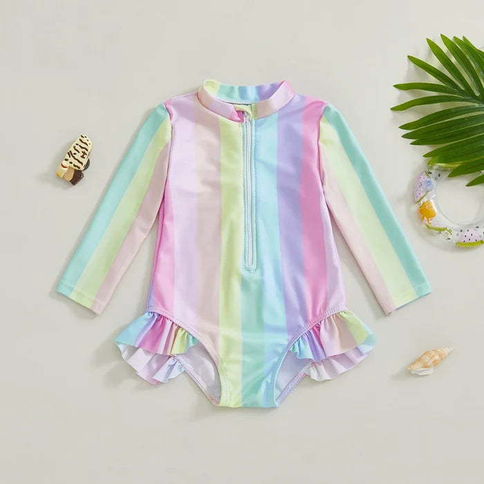 RAINBOW Striped Swimsuit