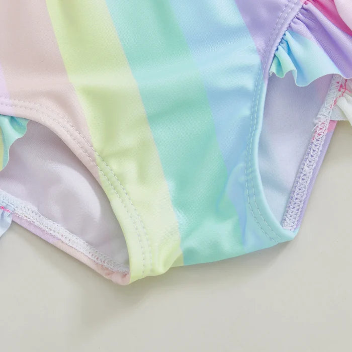 RAINBOW Striped Swimsuit