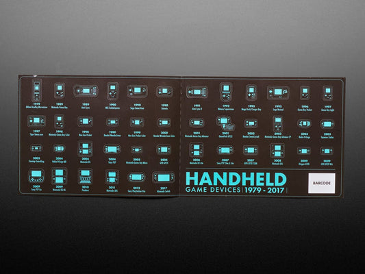 Retro Handheld Game Devices Sticker Set by Adafruit - The Pi Hut