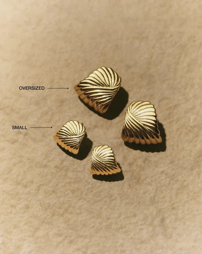 Ripple Oversized Stud Earrings Earrings Missoma