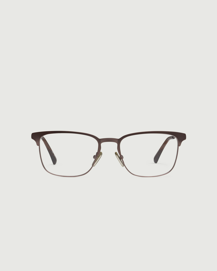 Sand Dollar::Ross Eyeglasses Square Brown metal front
