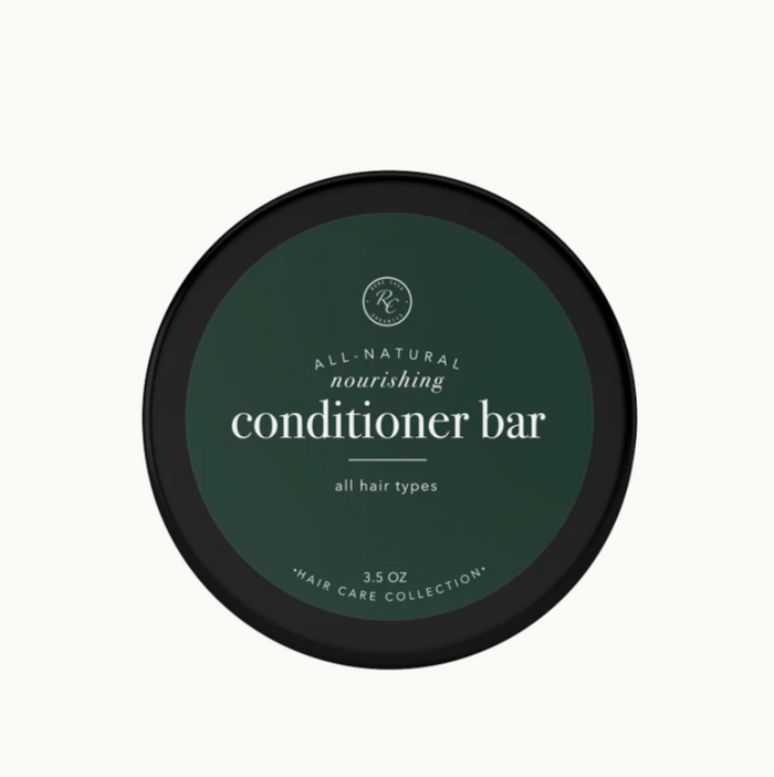 All-natural nourishing conditioner bar packaging on a white background