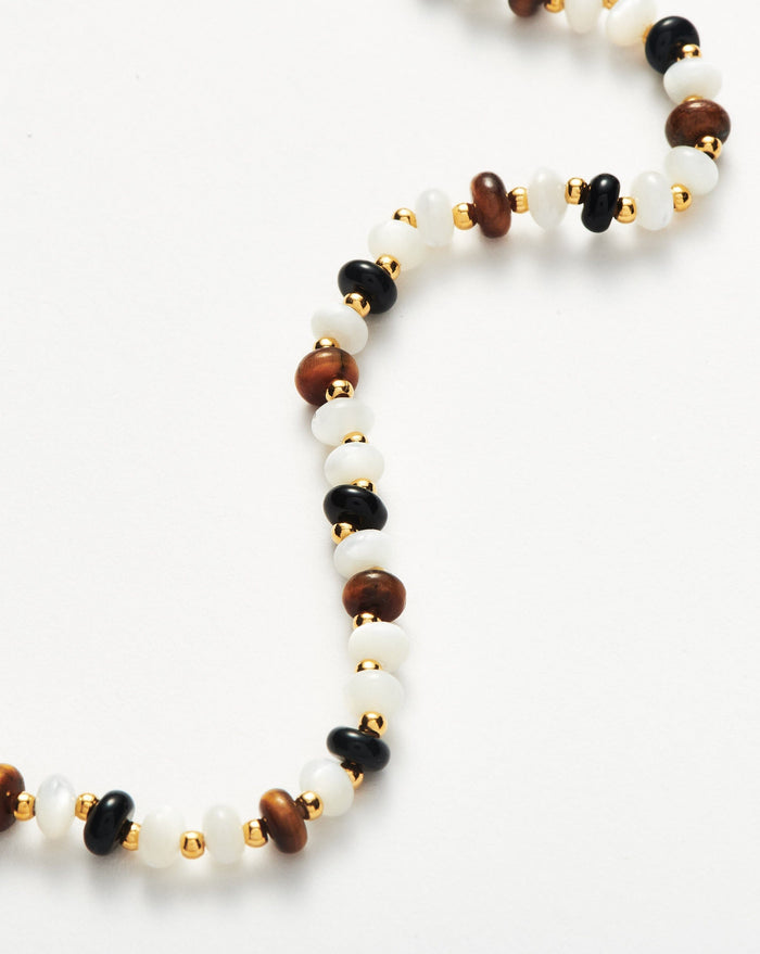 Savi Pearl & Gemstone Beaded Bracelet | 18ct Gold Plated/Multi Bracelets Missoma