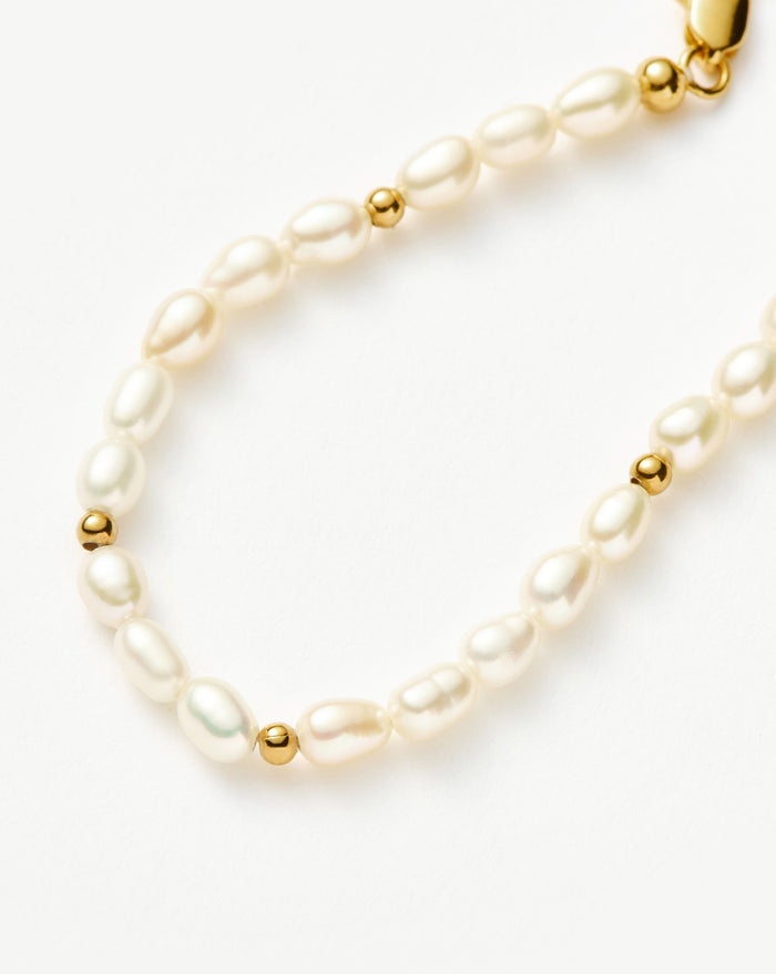 Seed Pearl Beaded Bracelet | 18ct Gold Plated/Pearl Bracelets Missoma