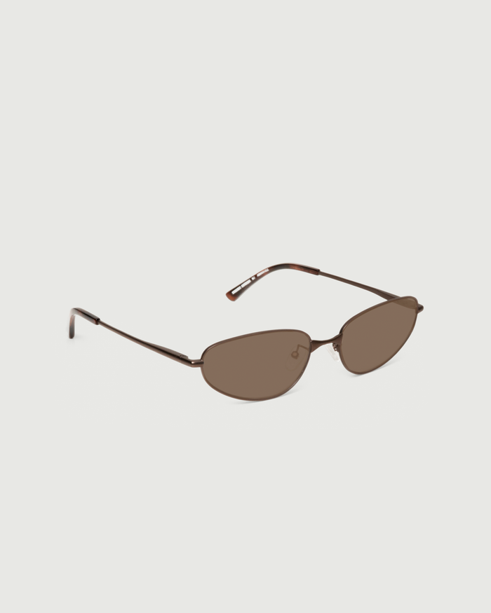 Portobello Adaptive::Selene Eyeglasses cateye Brown metal front diagonal