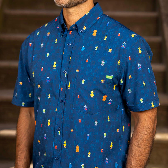 RSVLTS Sesame Street Short Sleeve Shirt Sesame Street "8-Bit Buddies" – KUNUFLEX Short Sleeve Shirt Sesame Street "8-Bit Buddies" – KUNUFLEX Short Sleeve Shirt