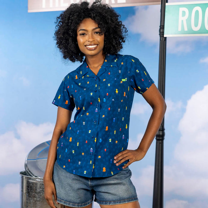 RSVLTS Sesame Street Women's Short Sleeve Shirt Sesame Street "8-Bit Buddies" – Women's KUNUFLEX Short Sleeve Shirt Sesame Street "8-Bit Buddies" – Women's KUNUFLEX Short Sleeve Shirt