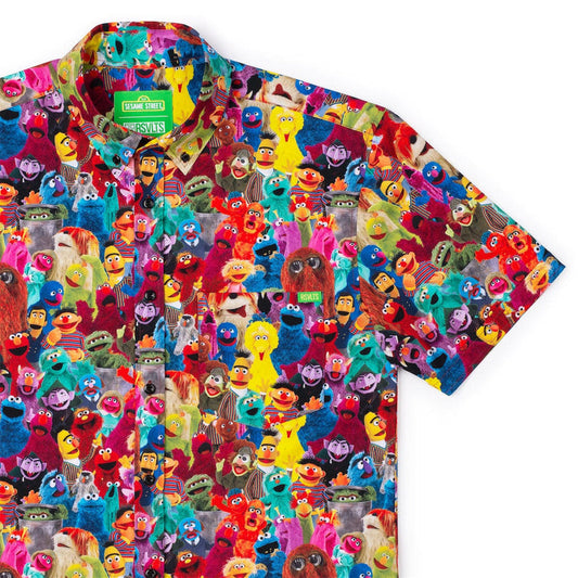 RSVLTS XS Sesame Street Short Sleeve Shirt Sesame Street "Block Party" – KUNUFLEX Short Sleeve Shirt Sesame Street "Block Party" – KUNUFLEX Short Sleeve Shirt