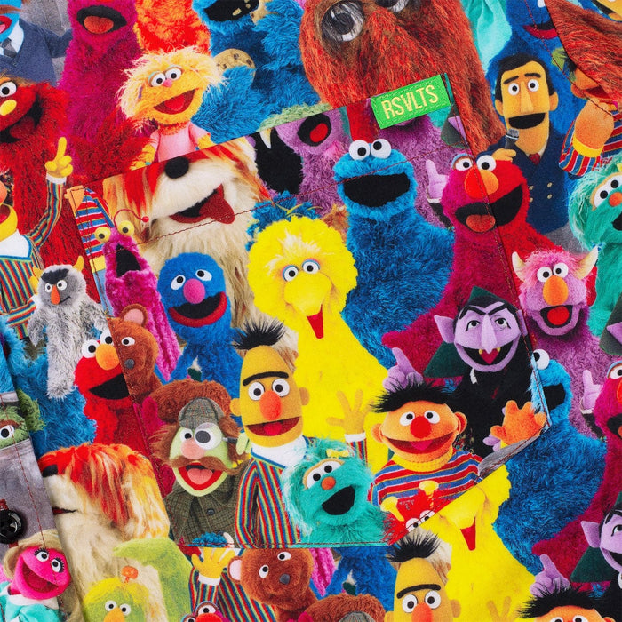 RSVLTS Sesame Street Short Sleeve Shirt Sesame Street "Block Party" – KUNUFLEX Short Sleeve Shirt Sesame Street "Block Party" – KUNUFLEX Short Sleeve Shirt