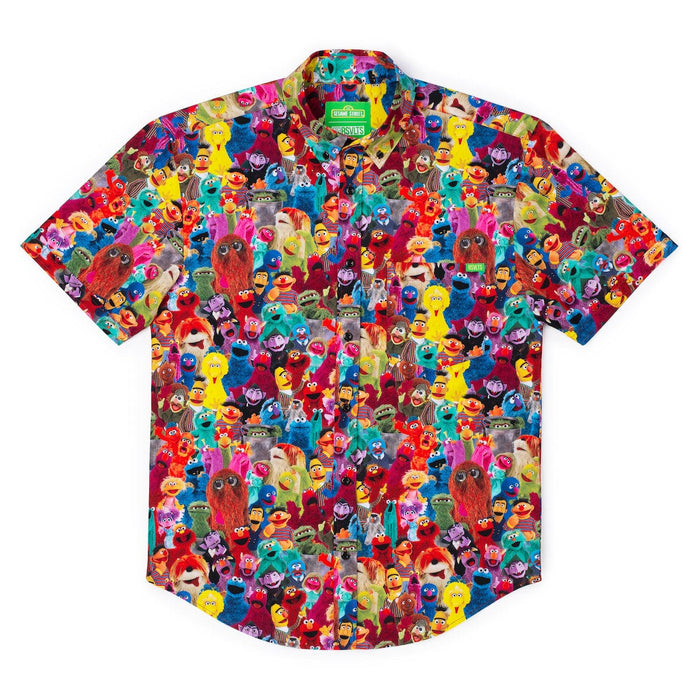 RSVLTS Sesame Street Short Sleeve Shirt Sesame Street "Block Party" – KUNUFLEX Short Sleeve Shirt Sesame Street "Block Party" – KUNUFLEX Short Sleeve Shirt