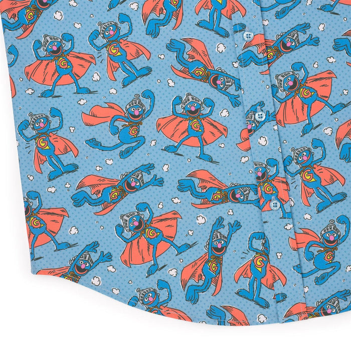 RSVLTS Sesame Street Short Sleeve Shirt Sesame Street "Super Grover" – KUNUFLEX Short Sleeve Shirt Sesame Street "Super Grover" – KUNUFLEX Short Sleeve Shirt