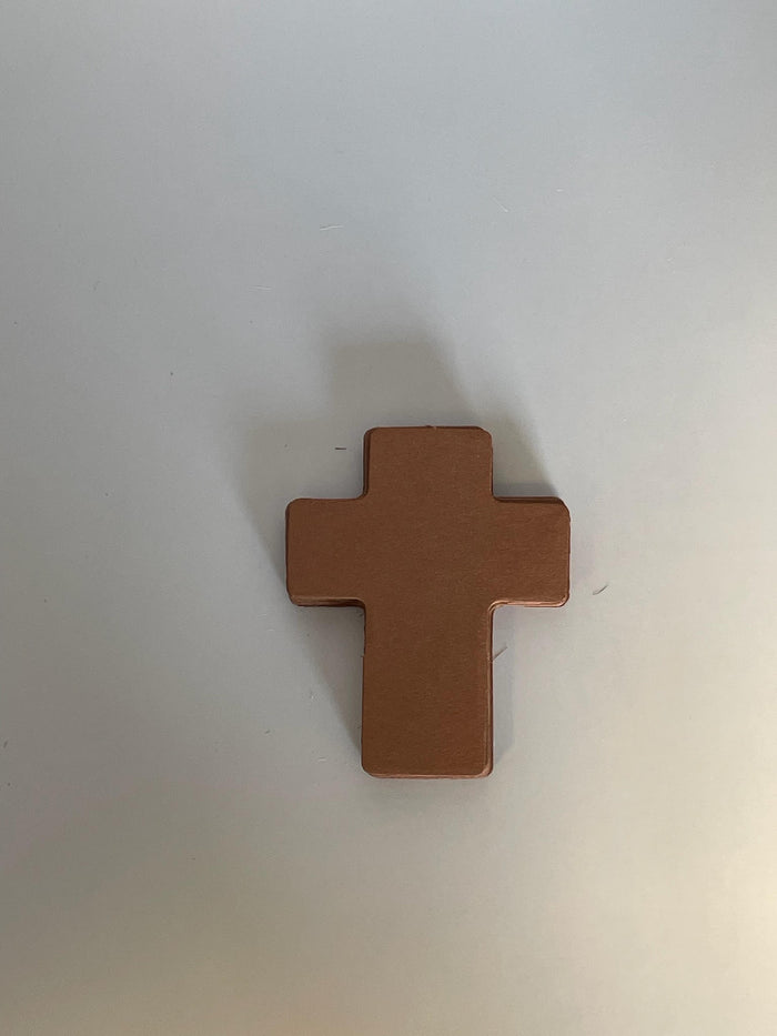 Brown Cross Single Color Creative Cut-Outs- 3” - Creative Shapes Etc.