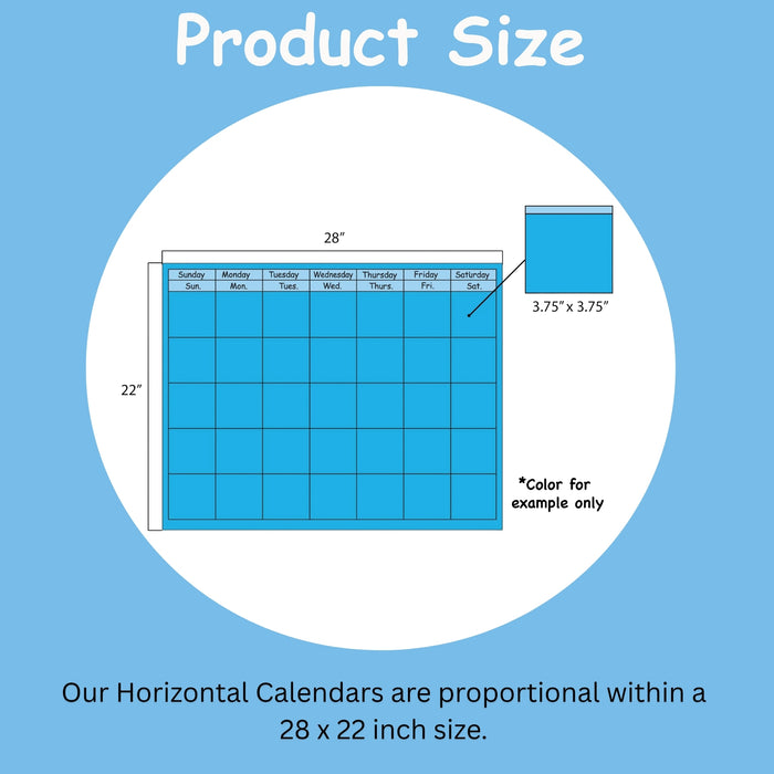 SHAPES ETC. Horizontal Calendar - Lavender